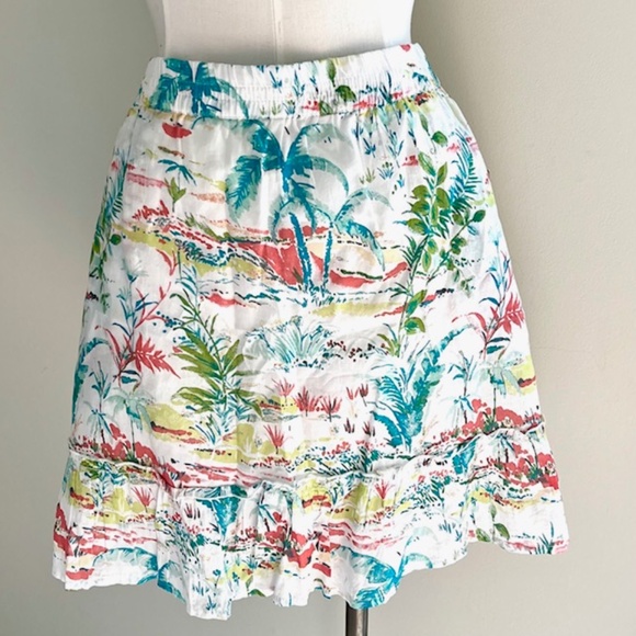 Sigrid Olsen Tropical Mini Skirt S XL - Picture 1 of 5
